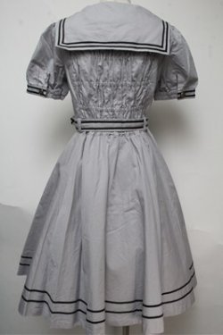 画像2: metamorphose / セーラー半袖ワンピース  グレー S-25-06-04-032-ME-OP-AS-ZS