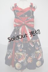 metamorphose / 乙女の白昼夢タックジャンパースカート  紺 S-25-06-04-033-ME-OP-AS-ZS
