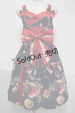 画像1: metamorphose / 乙女の白昼夢タックジャンパースカート  紺 S-25-06-04-033-ME-OP-AS-ZS