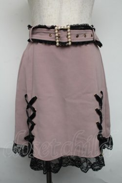 画像1: Rojita / ダブルレースアップ台形スカート  ピンク S-25-06-05-054-LO-OP-HR-ZS