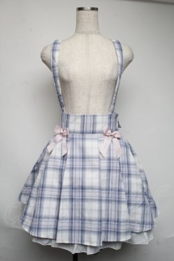 画像1: Amavel / Dreaming Ribbonサイドプリーツチェックスカート  ブルーｘピンク S-25-06-05-055-CA-SK-HR-ZS