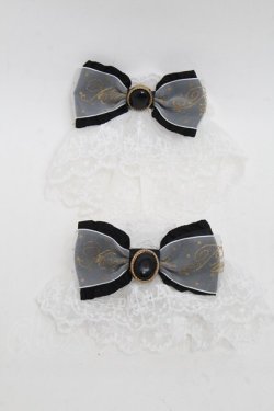 画像1: Angelic Pretty / Princessロゴリボンお袖とめ  黒ｘグレー S-25-06-05-010-AP-ZA-HR-ZS