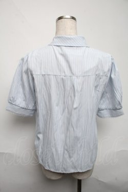 画像2: axes femme / ネモフィラ刺繍リボンブラウス  サックス S-25-06-05-022-AX-BL-AS-ZS