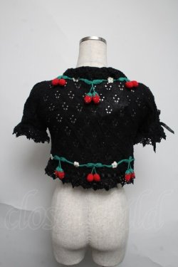 画像2: Angelic Pretty / いちごニットボレロ  黒 S-25-06-05-026-AP-TO-HR-ZS