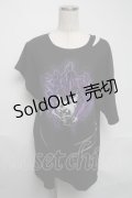 REFLEM / クロミプリントビッグTシャツ  黒 S-25-06-05-029-PU-TO-HR-ZS