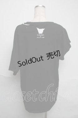 画像2: REFLEM / クロミプリントビッグTシャツ  黒 S-25-06-05-029-PU-TO-HR-ZS