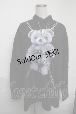 画像1: Amilige / Tied Bearシャツ  黒ｘ紫 S-25-06-05-030-PU-TO-HR-ZS