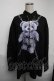 画像1: Amilige / Tied Bearシャツ  黒ｘ紫 S-25-06-05-030-PU-TO-HR-ZS (1)