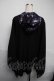 画像2: NieR Clothing / フード付き着物袖風シャツ  黒ｘ紫 S-25-06-05-031-PU-BL-HR-ZS (2)