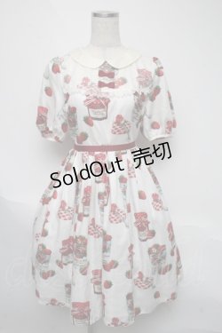 画像1: Leur Getter / Strawberry Confiture袖付ワンピース  オフ S-25-06-05-033-LU-OP-HR-ZS