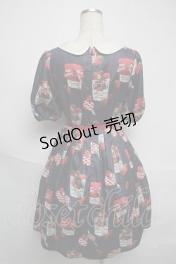 画像2: Leur Getter / Strawberry Confiture袖付ワンピース  紺 S-25-06-05-034-LU-OP-HR-ZS