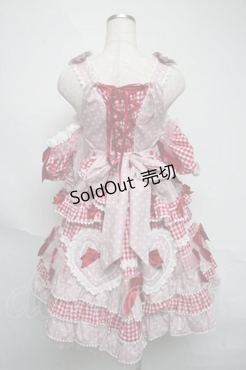 画像2: BABY,THE STARS SHINE BRIGHT / Milky sodaなmy lovely heroineジャンパースカート  ピンク S-25-06-05-037-BA-OP-HR-ZS (2)