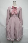 Amavel / Monogram Antique Ribbonワンピース  ピンク S-25-06-05-038-CA-OP-HR-ZS