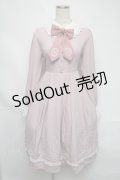 Amavel / Monogram Antique Ribbonワンピース  ピンク S-25-06-05-038-CA-OP-HR-ZS