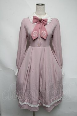 画像1: Amavel / Monogram Antique Ribbonワンピース  ピンク S-25-06-05-038-CA-OP-HR-ZS