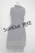 axes femme / ドットチュールxレースドレス  紺 S-25-06-05-040-AX-TO-HR-ZS