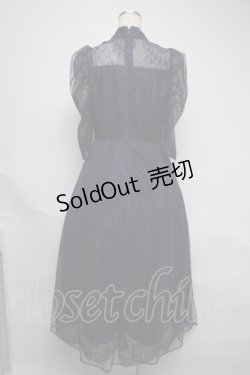 画像2: axes femme / ドットチュールxレースドレス  紺 S-25-06-05-040-AX-TO-HR-ZS