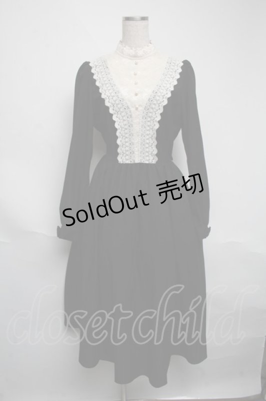 画像1: Innocent World / キャトリーヌ(長袖)ワンピース L 黒 S-25-06-05-042-IW-OP-HR-ZS (1)