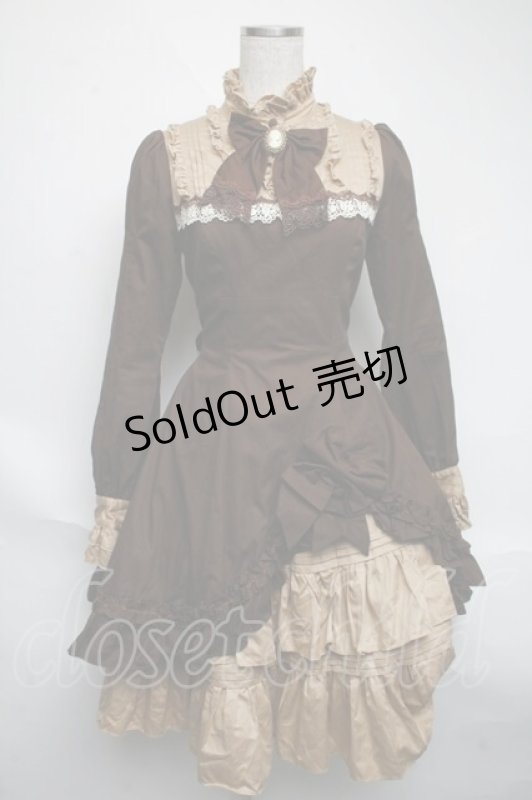 画像1: Mary Magdalene / プティフールドレス  ブラウン S-25-06-05-043-CL-OP-HR-ZS (1)