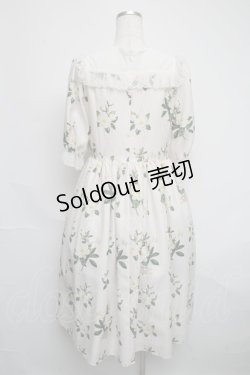 画像2: Melody BasKet / 甘く香るガーデニアのチュールヨークワンピース  オフ S-25-06-05-045-LO-OP-HR-ZS