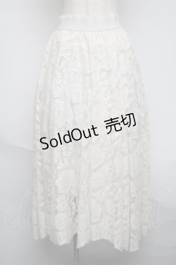 画像1: axes femme / レースサーキュラースカート  オフ S-25-06-05-051-AX-SK-AS-ZS
