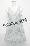 axes femme / チュールプリントチュニック  グリーン S-25-06-06-047-AX-OP-HR-ZS