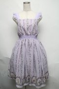 axes femme POETIQUE / うさぎ柄シフォンワンピース  ラベンダー S-25-06-06-049-AX-OP-HR-ZS