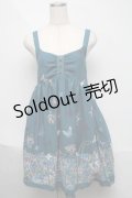 axes femme / 蝶&バラプリントキャミワンピース  グリーン S-25-06-06-051-AX-OP-HR-ZS