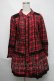画像1: axes femme / チェック柄シャツワンピース  赤ｘ黒 S-25-06-06-052-AX-OP-HR-ZS (1)
