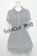 axes femme / チェックｘリボン柄ワンピース  紺 S-25-06-06-055-AX-OP-HR-ZS