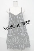 axes femme / フラワープリントキャミワンピース  黒 S-25-06-06-060-AX-OP-HR-ZS