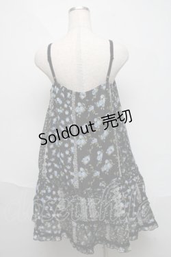 画像2: axes femme / フラワープリントキャミワンピース  黒 S-25-06-06-060-AX-OP-HR-ZS