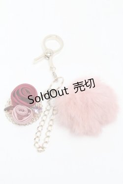 画像1: axes femme / ファー付ガーデン手袋ホルダー  ピンク S-25-06-06-007-AX-BL-HR-ZS