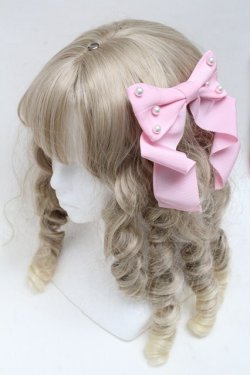 画像1: Angelic Pretty / Angelicプレートグログランリボンバレッタ  ピンク S-25-06-06-008-AP-AC-HR-ZS