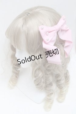 画像1: Angelic Pretty / Angelicプレートグログランリボンバレッタ  ピンク S-25-06-06-008-AP-AC-HR-ZS