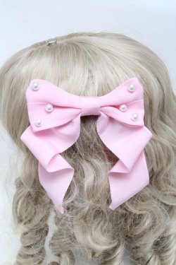 画像2: Angelic Pretty / Angelicプレートグログランリボンバレッタ  ピンク S-25-06-06-008-AP-AC-HR-ZS