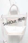 Maison de FLEUR / パールクリア合皮ショルダートートバッグ  ピンク S-25-06-06-015-LO-BG-AS-ZS