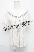 axes femme POETIQUE / セーラー風半袖トップス  オフ S-25-06-06-018-AX-TO-HR-ZS