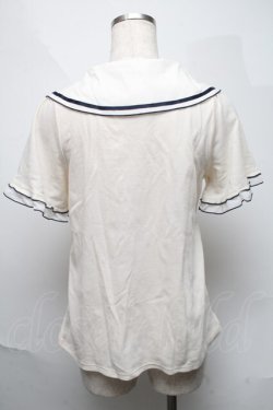 画像2: axes femme POETIQUE / セーラー風半袖トップス  オフ S-25-06-06-018-AX-TO-HR-ZS
