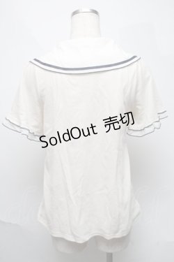 画像2: axes femme POETIQUE / セーラー風半袖トップス  オフ S-25-06-06-018-AX-TO-HR-ZS