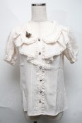axes femme / フェミニンラッフルブラウス  キナリ S-25-06-06-019-AX-BL-HR-ZS