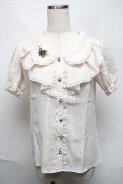 画像1: axes femme / フェミニンラッフルブラウス  キナリ S-25-06-06-019-AX-BL-HR-ZS