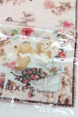 画像3: axes femme / ロマンスラビットハンカチ   S-25-06-06-002-AX-BL-HR-ZS
