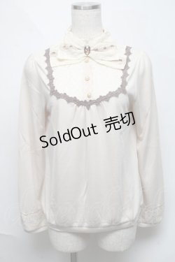 画像1: axes femme / ビッグリボンインナープルオーバー  ベージュ S-25-06-06-021-AX-TO-HR-ZS