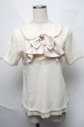 axes femme / ブローチ付きロマンティックプルオーバー  キナリ S-25-06-06-022-AX-TO-HR-ZS