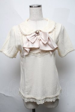 画像1: axes femme / ブローチ付きロマンティックプルオーバー  キナリ S-25-06-06-022-AX-TO-HR-ZS