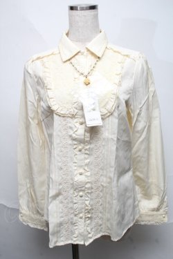 画像1: axes femme / 襟取り外しフリルブラウス  キナリ S-25-06-06-023-AX-BL-HR-ZS