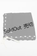Moi-meme-Moitie / 燭台刺繍ハンカチ  黒 S-25-06-06-003-MO-ZA-AS-ZS