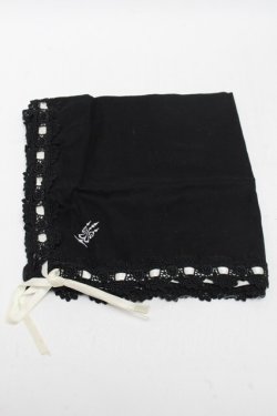 画像1: Moi-meme-Moitie / 燭台刺繍ハンカチ  黒 S-25-06-06-003-MO-ZA-AS-ZS