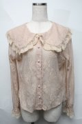 axes femme / 総レースブラウス  ベージュ S-25-06-06-026-AX-TO-HR-ZS